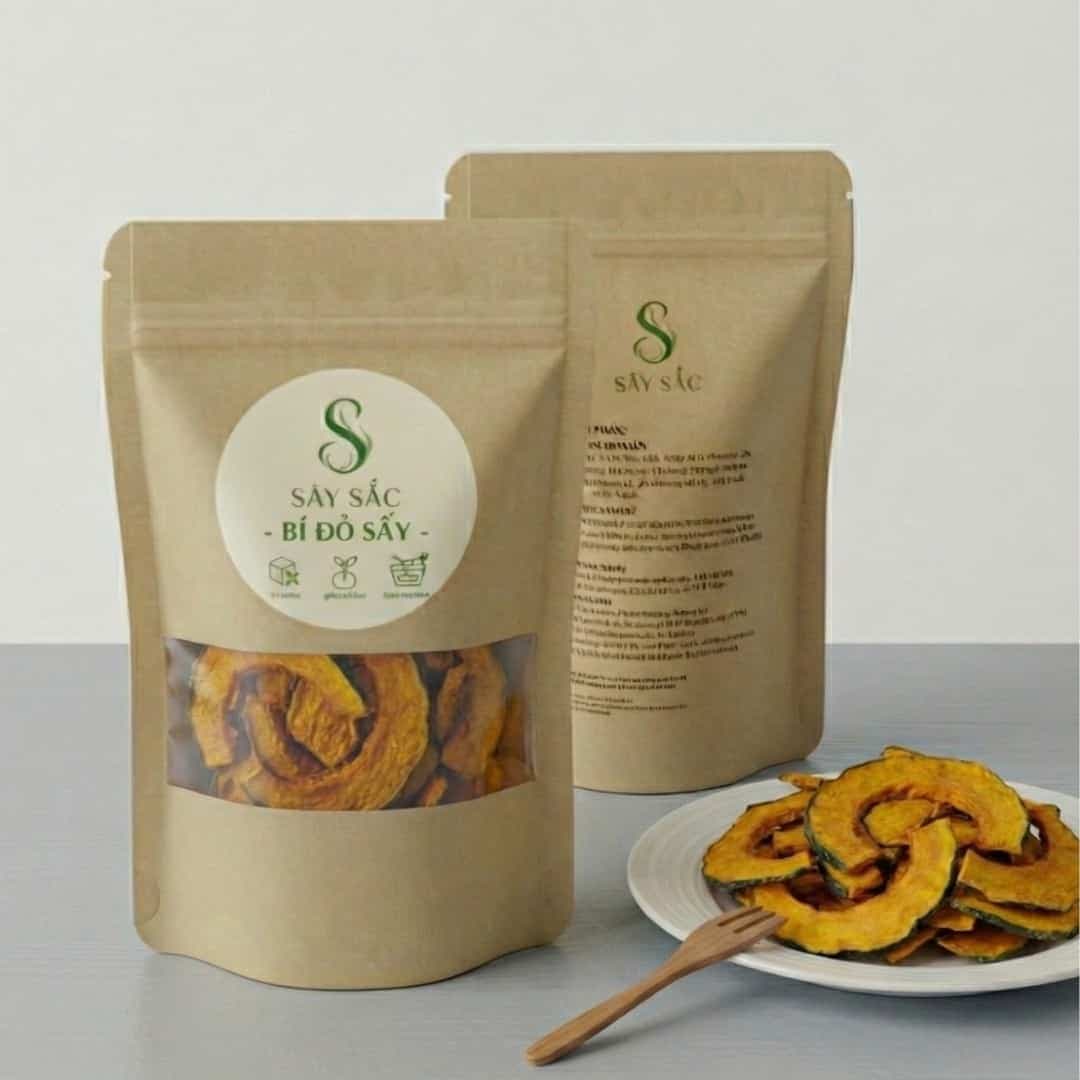 Bí Đỏ Sấy Giòn Sây Sắc - Trái cây sấy SAYSAC