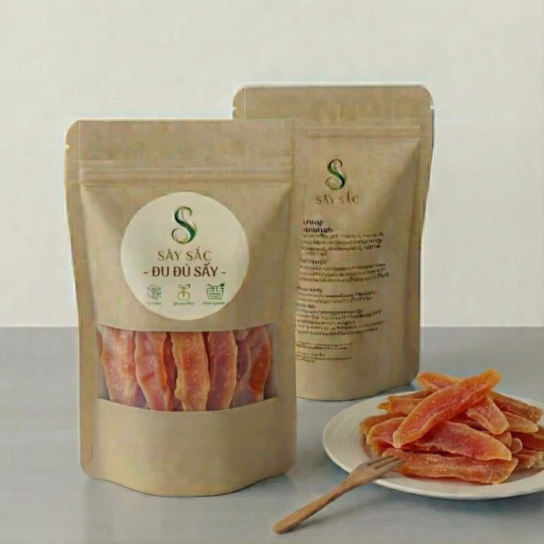 Đu Đủ Sấy Dẻo Sây Sắc - Trái cây sấy SAYSAC