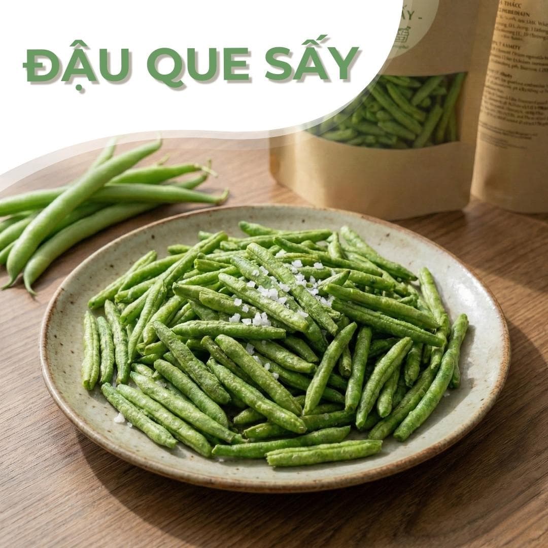 Đậu Que Sấy Giòn Giảm Cân Sây Sắc Ngon Tự Nhiên 100% Việt Nam 250-500g - Additional View
