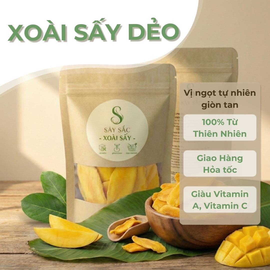 Combo 4 Túi Trái Cây Sấy Ngẫu Nhiên Sây Sắc Ngon Tự Nhiên 100% Việt Nam 4 túi 250g - Additional View